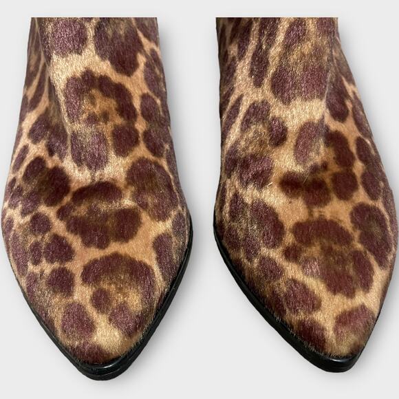 Nine West pointed toe chetah print ankle boot 8.5 - Picture 7 of 11